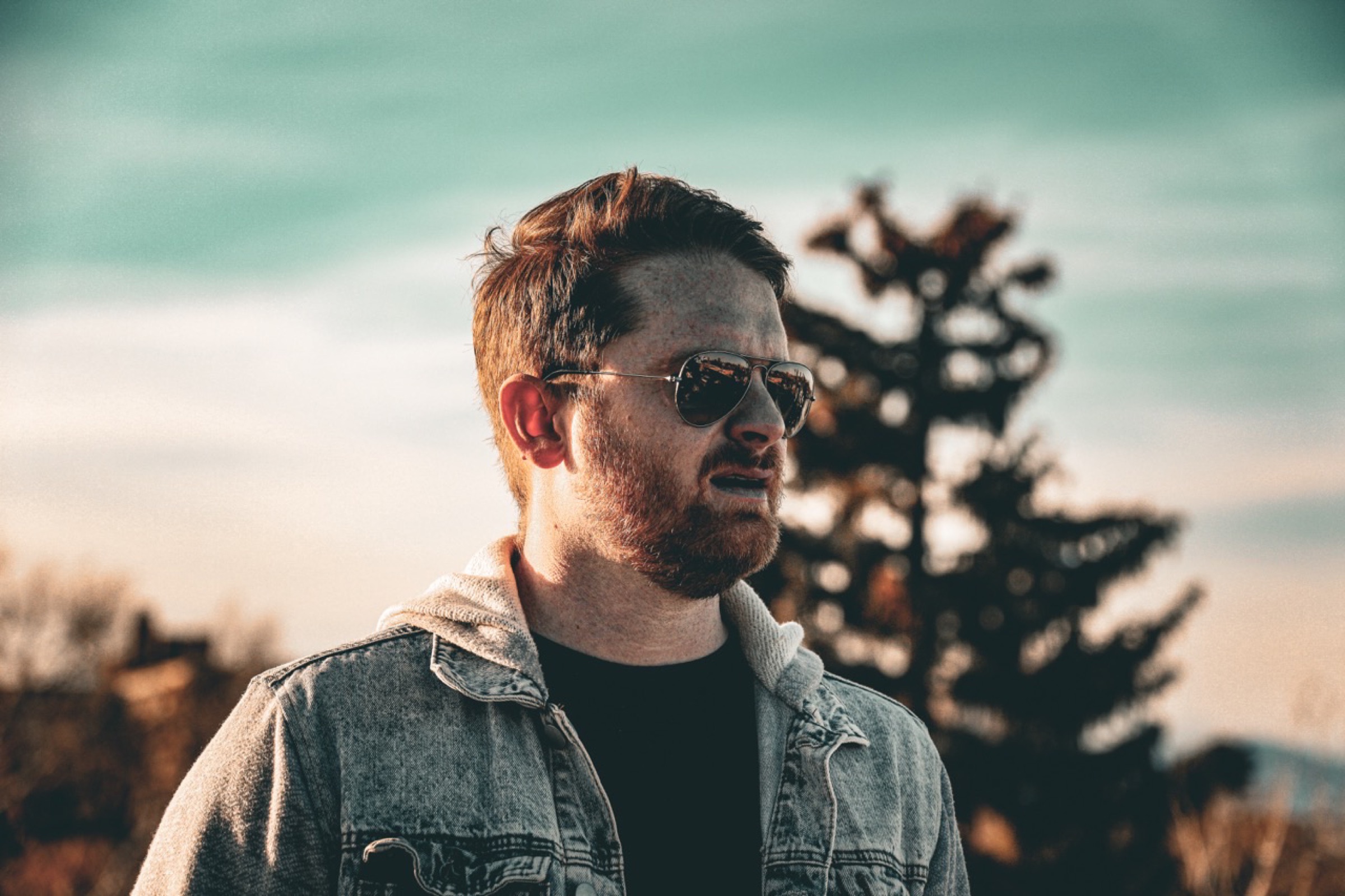 Editorial portrait, golden light