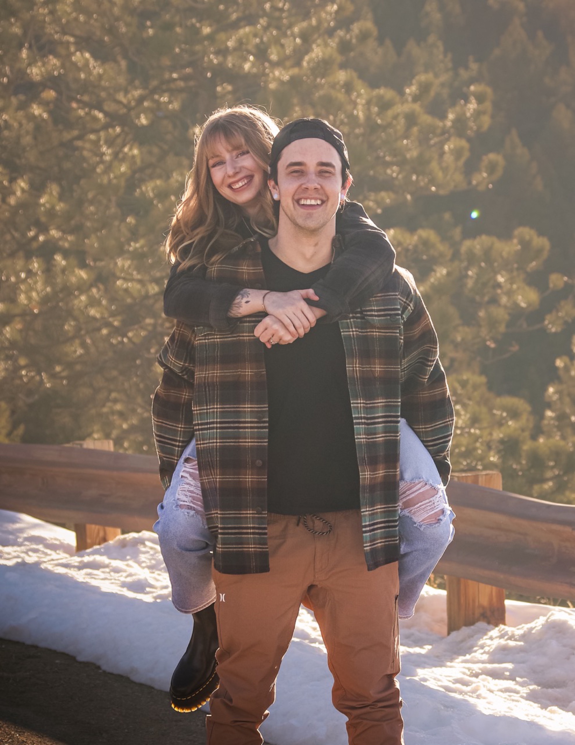 Couples session, golden hour