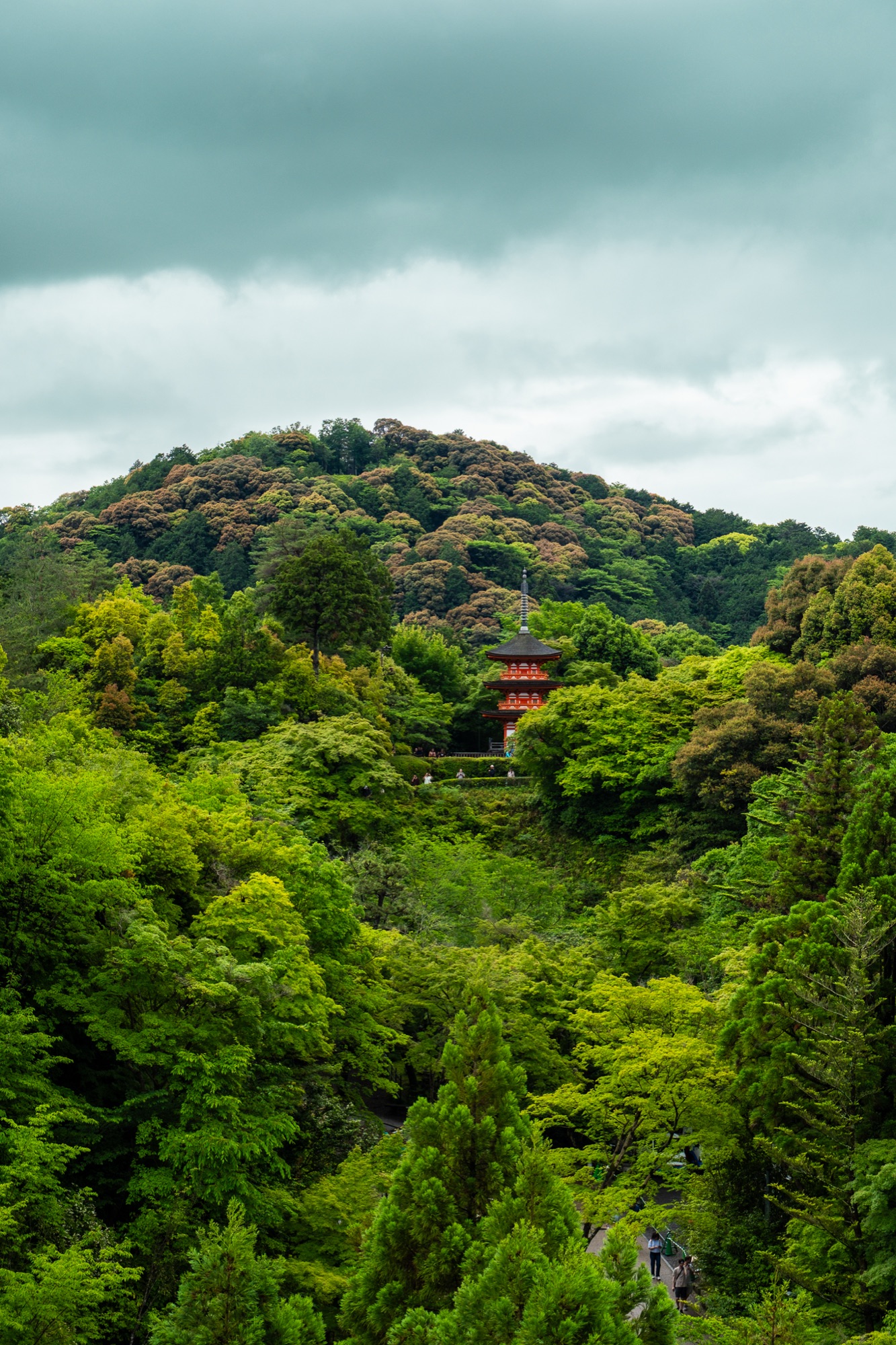 Pagoda in the hills of Kyoto, Japan